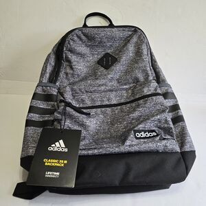 Adidas Classic 3S III Backpack, Jersey Hats Onix/Black V3, 15.4” Laptop Storage